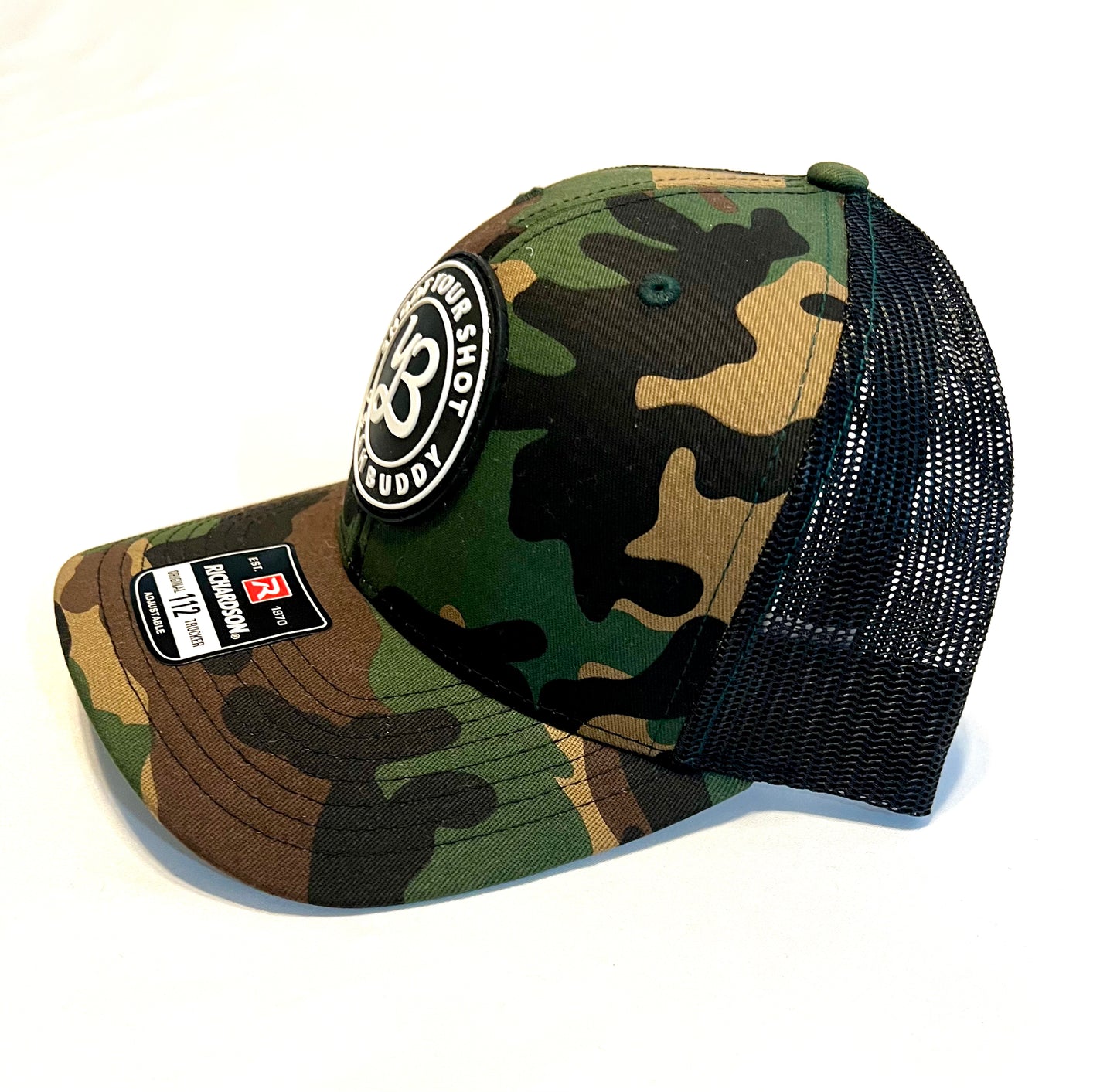Yeah Buddy Shoot Your Shot Trucker Cap - Green Camo/Black