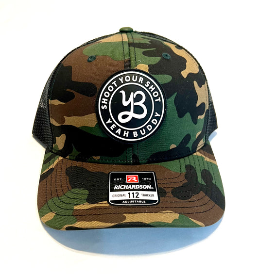 Yeah Buddy Shoot Your Shot Trucker Cap - Green Camo/Black