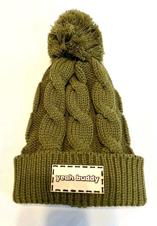 Yeah Buddy Chunk Twist Beanie - Avocado