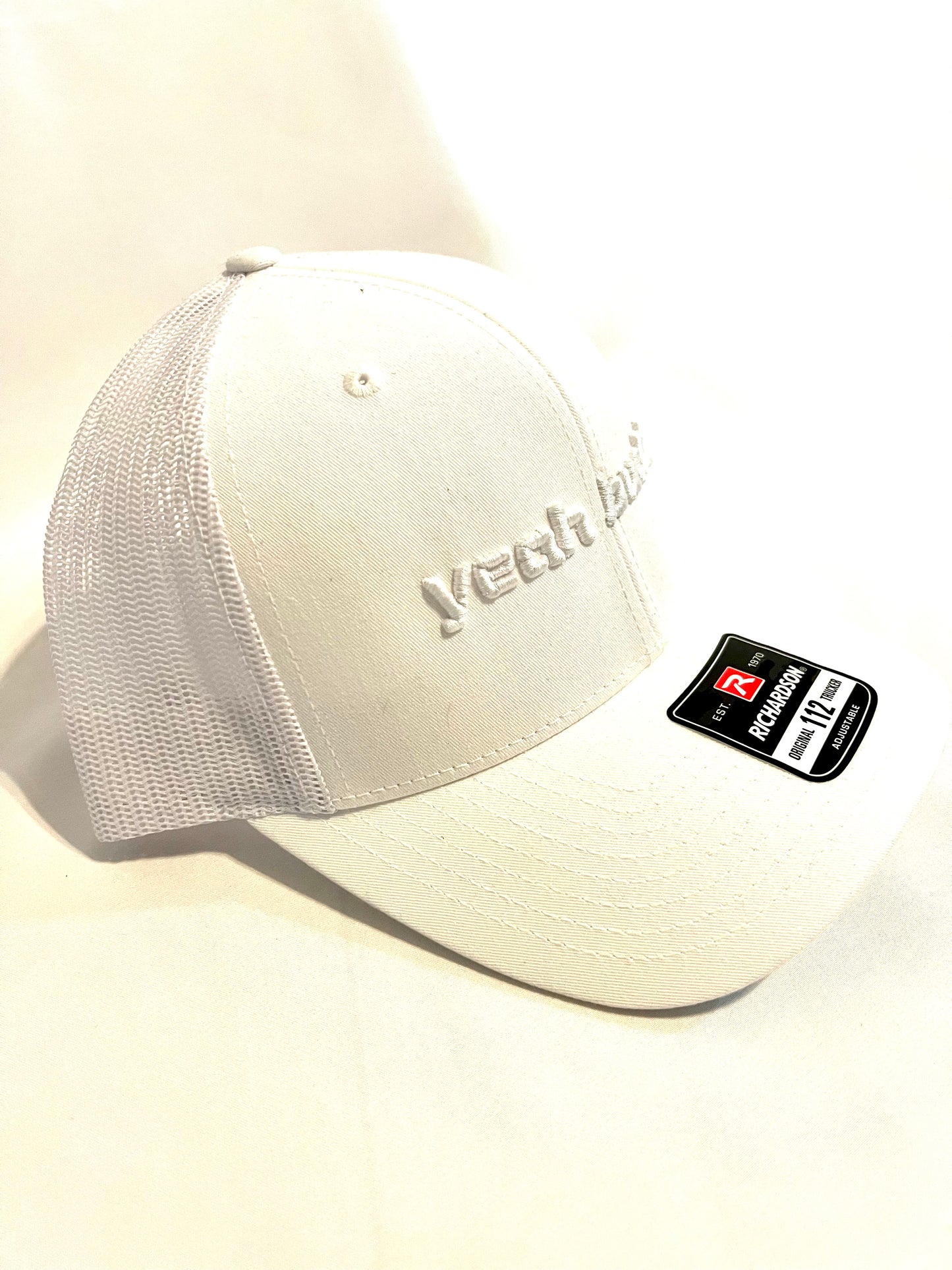 Yeah Buddy Trucker Hat - White/White