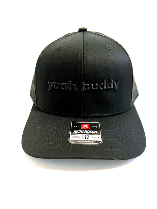 Yeah Buddy Trucker Hat - Black/Black