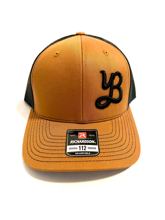 Yeah Buddy Trucker Hat "YB" - Carmel/Black