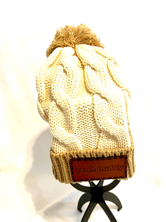 Yeah Buddy Chunk Twist Beanie - Cream/Mocha